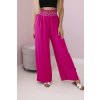 eng pl Trousers with a wide elastic waistband fuchsia 29512 3