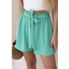 eng pl Shorts with viscose tied at the waist dark mint 29507 4