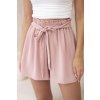 eng pl Shorts with viscose tied at the waist powder pink 29358 4