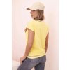 eng pl Womens cotton blouse with a V neck and print yellow 37046 4