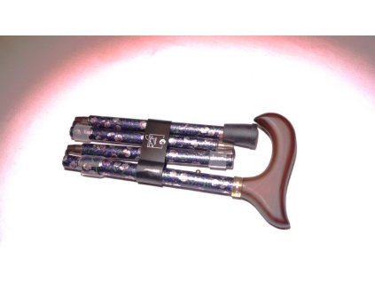 Hůlka skládací/2091 bílé kvítky