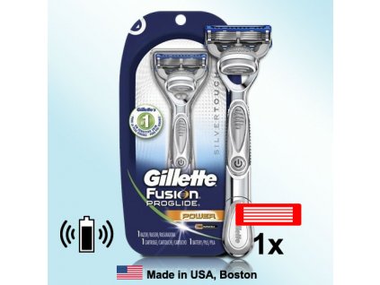 Gillette FUSION PROGLIDE Silver Touch POWER strojek + 1ks hlavice  ®