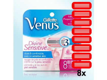 Gillette VENUS DIVINE Sensitive žiletky náhradní hlavice (8 ks)  ®