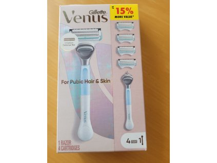 Gillette Venus Strojek pro Intimní Pubicke ochlupeni 4 ziletky  ®