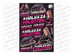 Samolepkový arch #holkazavolantem