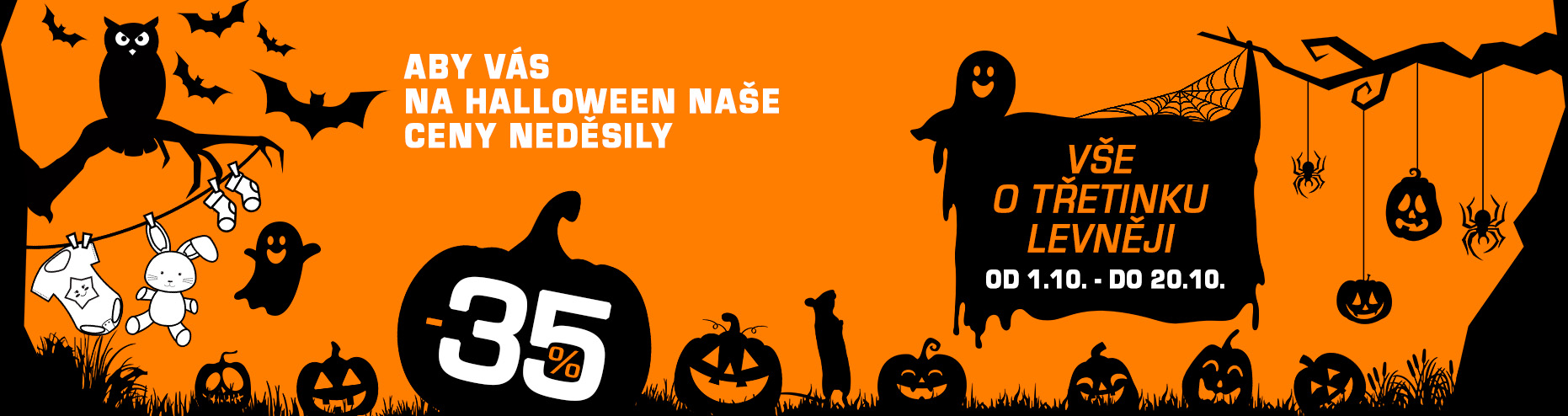 Akce Halloween - vše o třetinku levněji až do 20.10.