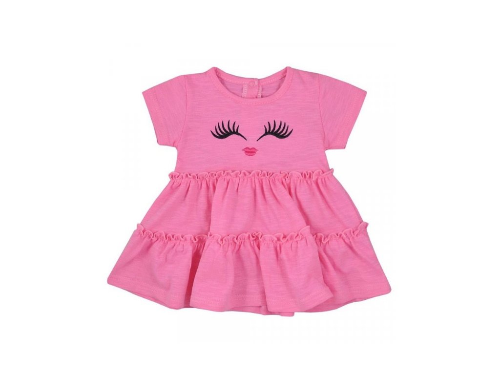 Kojenecké šaty s výšivkou a kanýrky