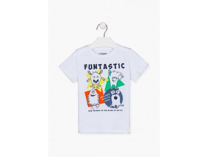Chlapecké bílé tričko krátký rukáv Funtastic