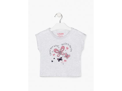 Dívčí crop top s motýlky