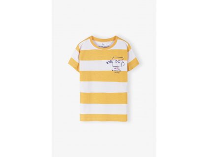 Chlapecké tričko bílo-žluté pruhy
