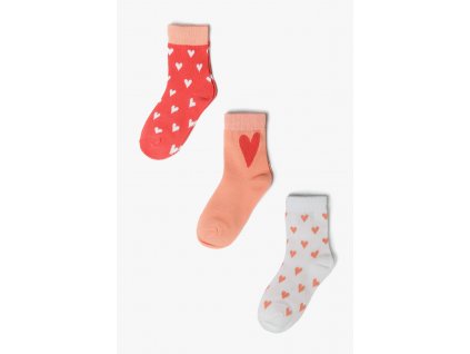 Dívčí ponožky Srdce - 3 páry v balení