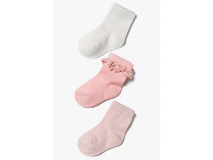 Kojenecké ponožky jednobarevné - 3 páry v balení