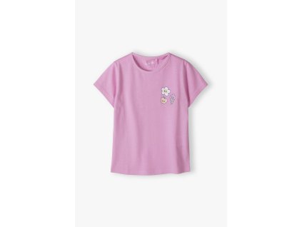 Dívčí růžové tričko krátký rukáv