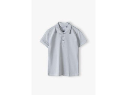 Chlapecké šedé polo tričko s límečkem