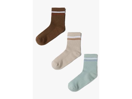 Chlapecké ponožky s bílým proužkem - 3 páry