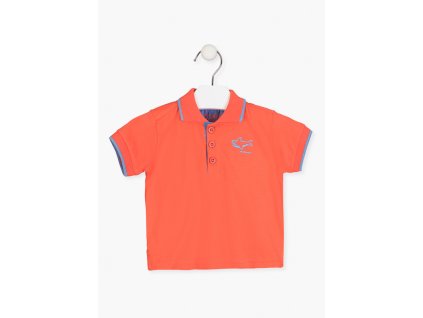 Tričko s límečkem a výšivkou (Barva Oranžová, Velikost 86)