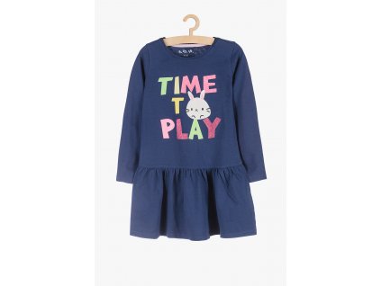 Dívčí šaty dlouhý rukáv Time to play