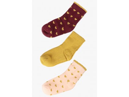 Dívčí ponožky se srdíčky - 3 páry v balení