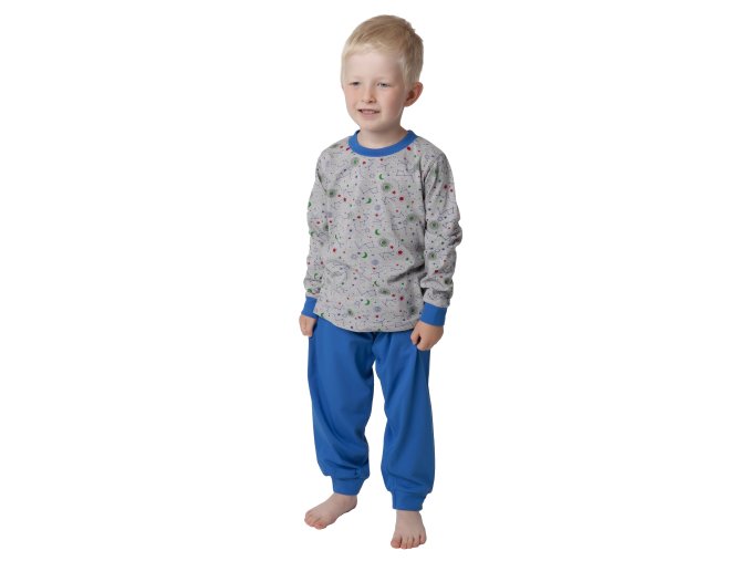 Chlapecké pyžamo dlouhý rukáv (Barva Modrá, Velikost 98/104)