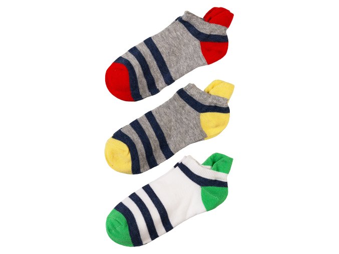 Chlapecké krátké ponožky s patou - 3 páry v balení