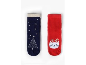 Dívčí vánoční ponožky - 2 páry v balení