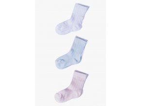 Dívčí ponožky se vzorečkem - 3 páry v balení