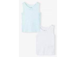 Dívčí košilka - 2 kusy v balení - bílá a zelená