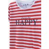 Dívčí proužkované tričko krátký rukáv