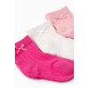Dívčí ponožky s mašličkou - 3 páry v balení