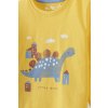 Kojenecké žluté tričko dlouhý rukáv Dino