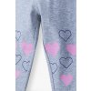 Dívčí šedé legíny se srdíčky