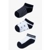 Chlapecké krátké ponožky černobílé - 3 páry v balení