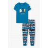 Chlapecké modré pyžamo krátký rukáv a dlouhé nohavice