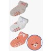 Kojenecké ponožky protiskluz Kytičky - 3 páry