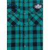Chlapecká košile zelené káro s nápisy