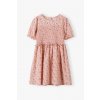 Dívčí šaty s kytičkovým potiskem a žabičkováním
