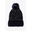 Dívčí zimní čepice s bambulí a flitry