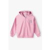 Dívčí růžová mikina na zip s kapucí Jednorožec