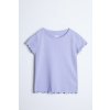 Dívčí žebrované tričko fialové