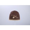 Čepice jaro & podzim s potiskem (Barva Hnědá, Velikost 52/54)
