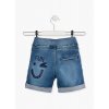 Chlapecké džínové kraťasy s nápisy (Barva Modrá, Velikost 92)