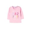 Kojenecké růžové tričko dlouhý rukáv s nápisem