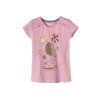 Dívčí tričko krátký rukáv s potiskem a volánky
