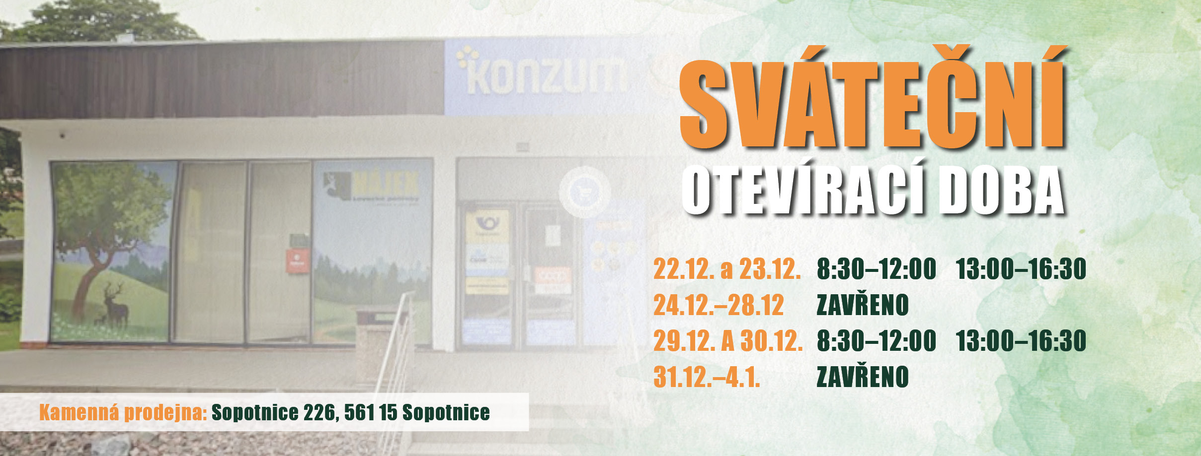 Vánoční otevírací doba