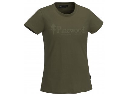 3445 713 damske triko pinewood outdoor life ladiesh olive 1