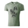 pánské zelené tričko "dlouhosrstý jezevčík"
