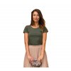 cityzen damske bavlnene triko dark khaki zelene