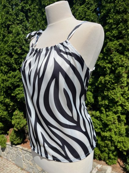 TOP ZEBRA ČERNO BÍLÁ