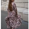 Zavinovací šaty Leaf hnědá s bordó