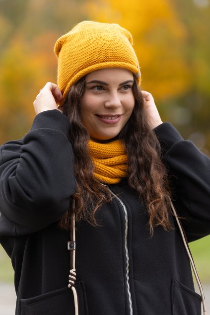 ZIMNÍ SET čepice a nákrčník KLASIK